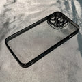 Vogueen Luxury Plating Square Frame Clear iPhone Case