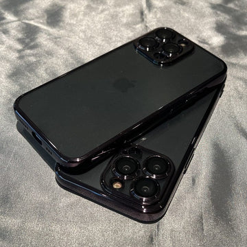 Vogueen Luxury Plating Square Frame Clear iPhone Case