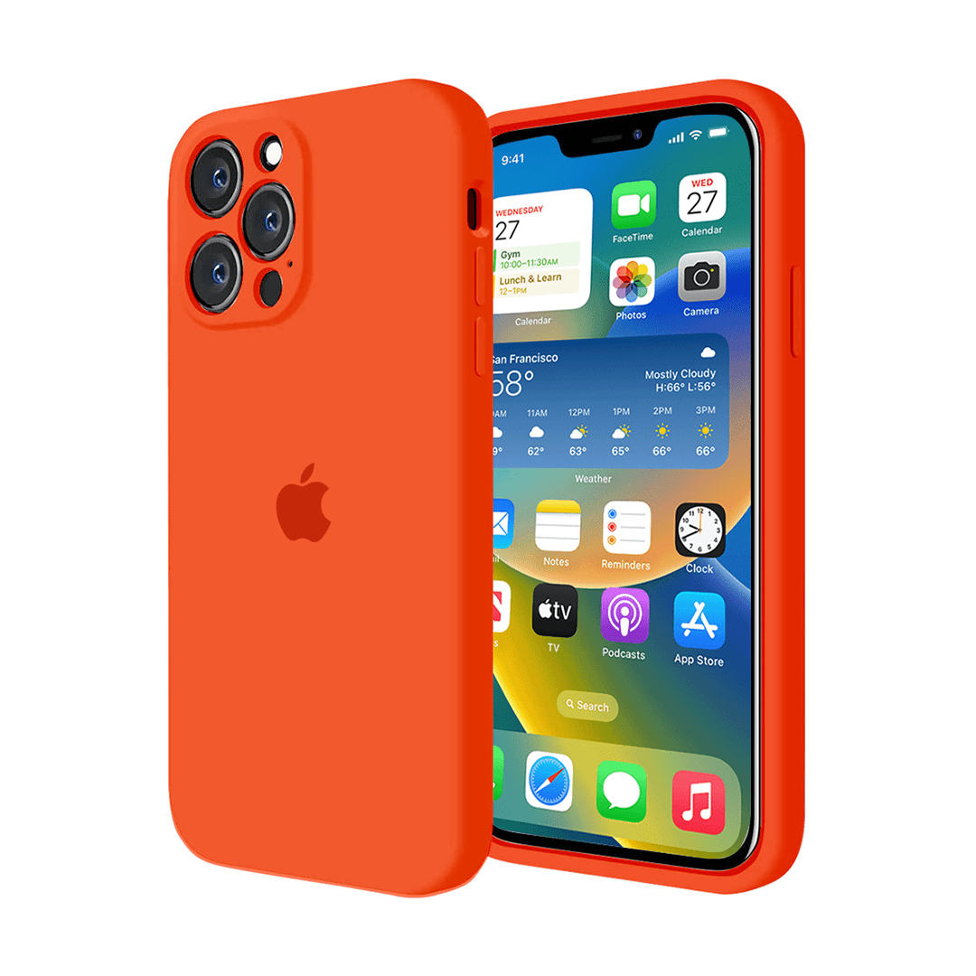 iPhone Camera Protection Silicone Case (Orange) – Vogueen iPhone Camera Protection Silicone Case (Orange) – Vogueen