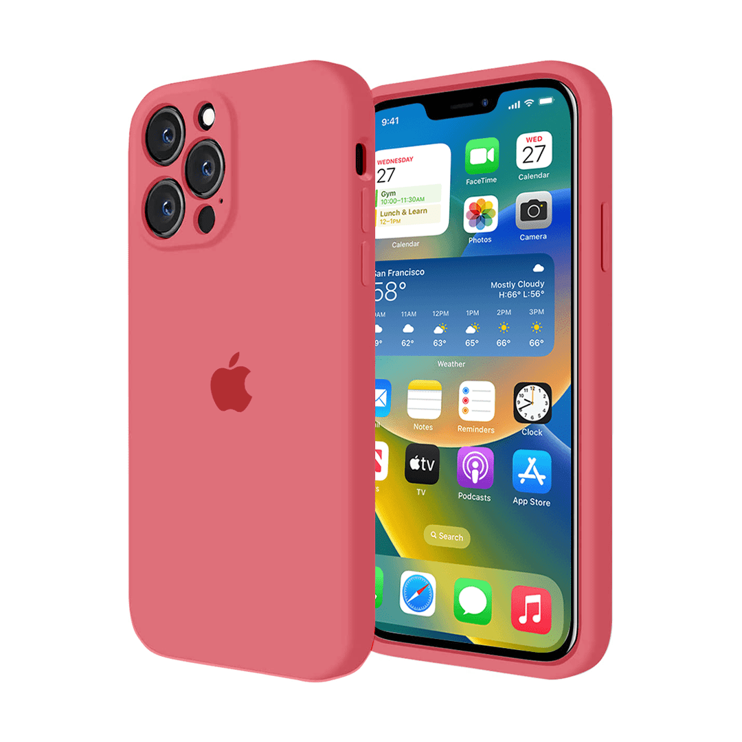 iPhone Camera Protection Silicone Case (Pink Citrus) – Vogueen iPhone Camera Protection Silicone Case (Pink Citrus) – Vogueen