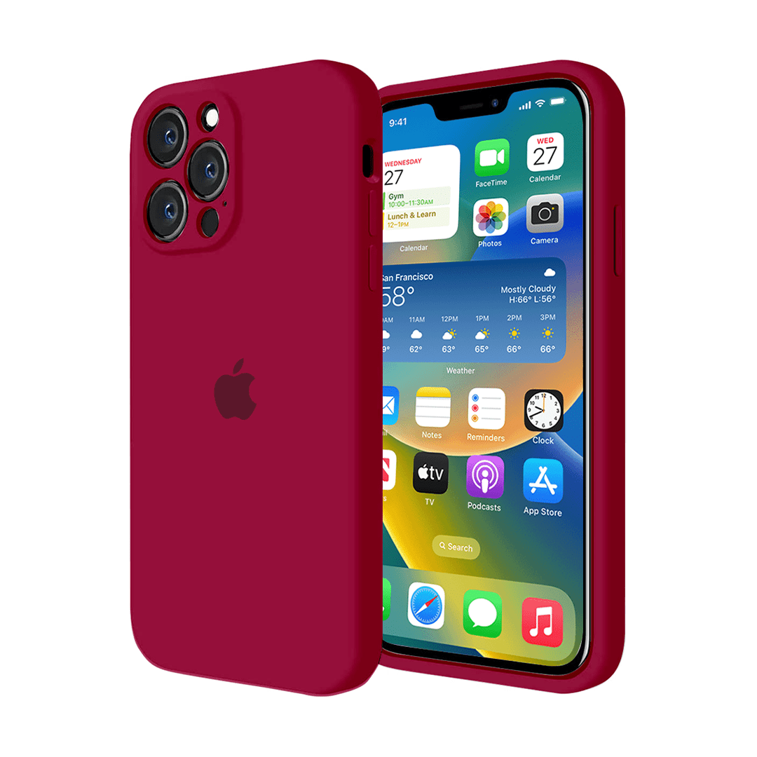 politi Til fods patologisk iPhone Camera Protection Silicone Case (Rose Red)