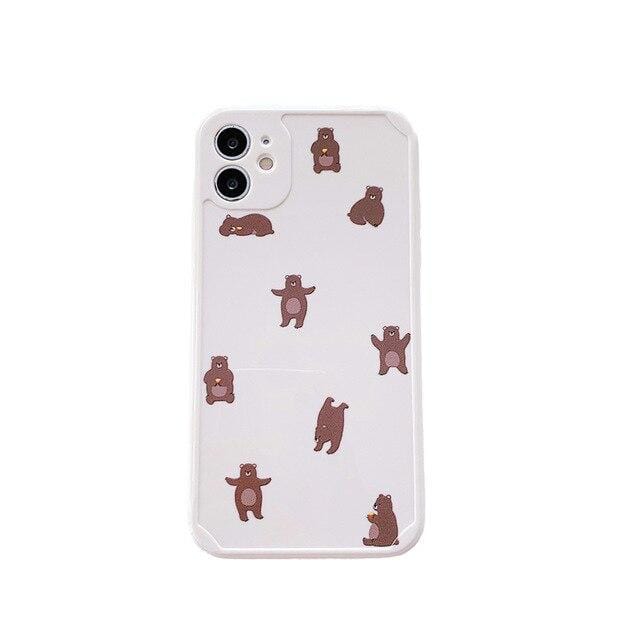 Vogueen For iPhone12 Pro / Bear Cute Cartoon Animals iPhone Case