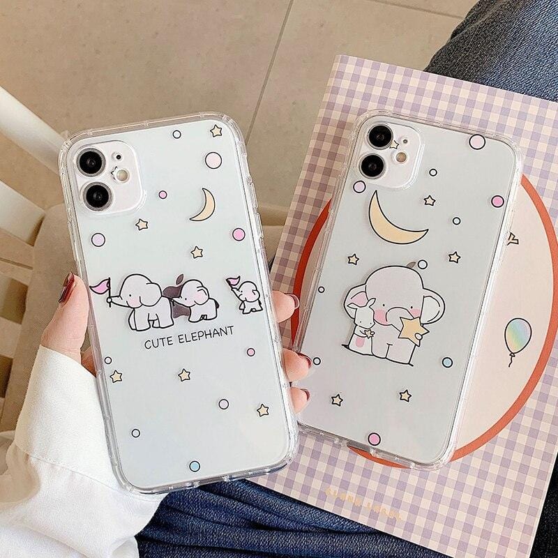Cartoon Elephant Shockproof iPhone Case – Vogueen Cartoon Elephant Shockproof iPhone Case – Vogueen
