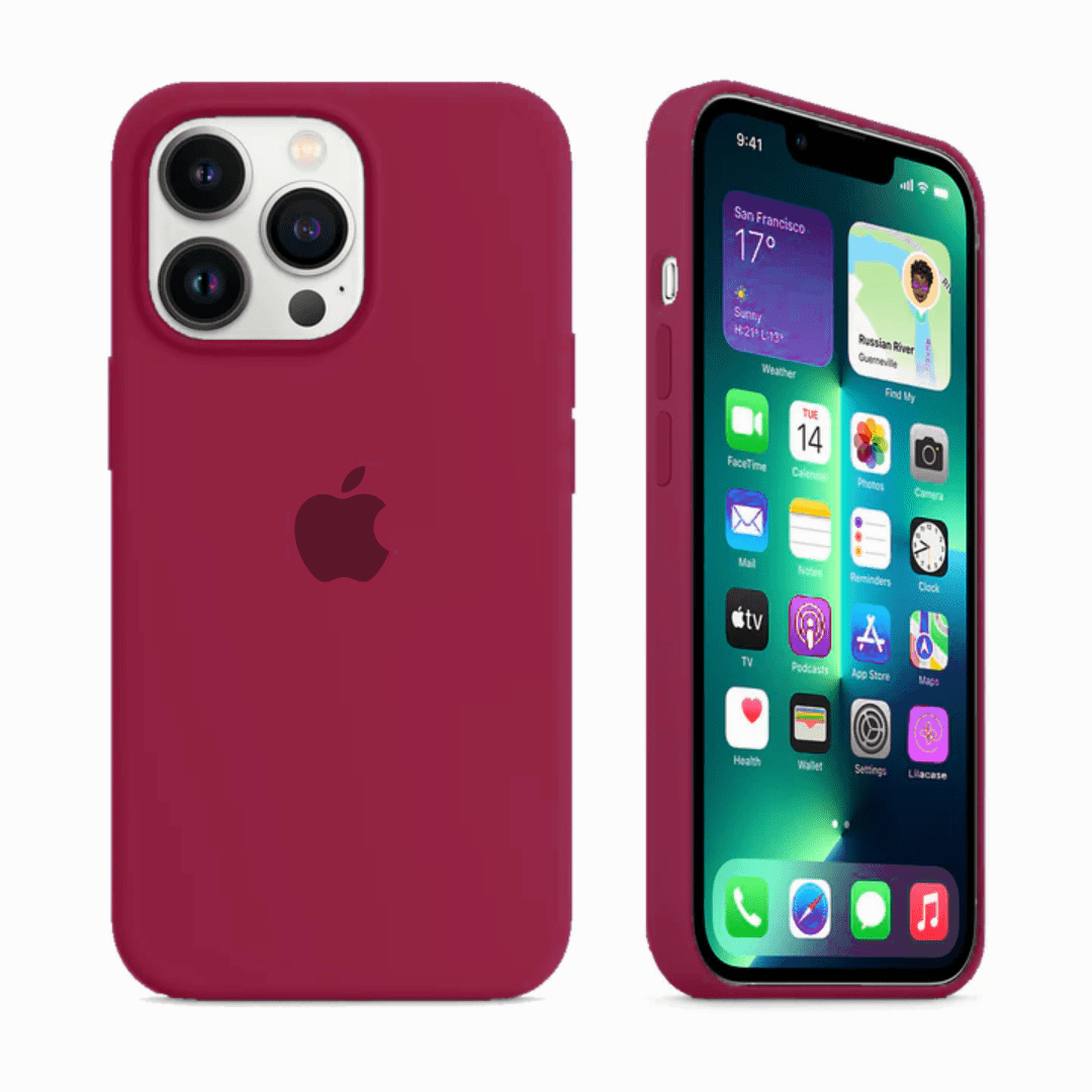 iPhone 15 Pro Max Silikon Case Hülle - Rose