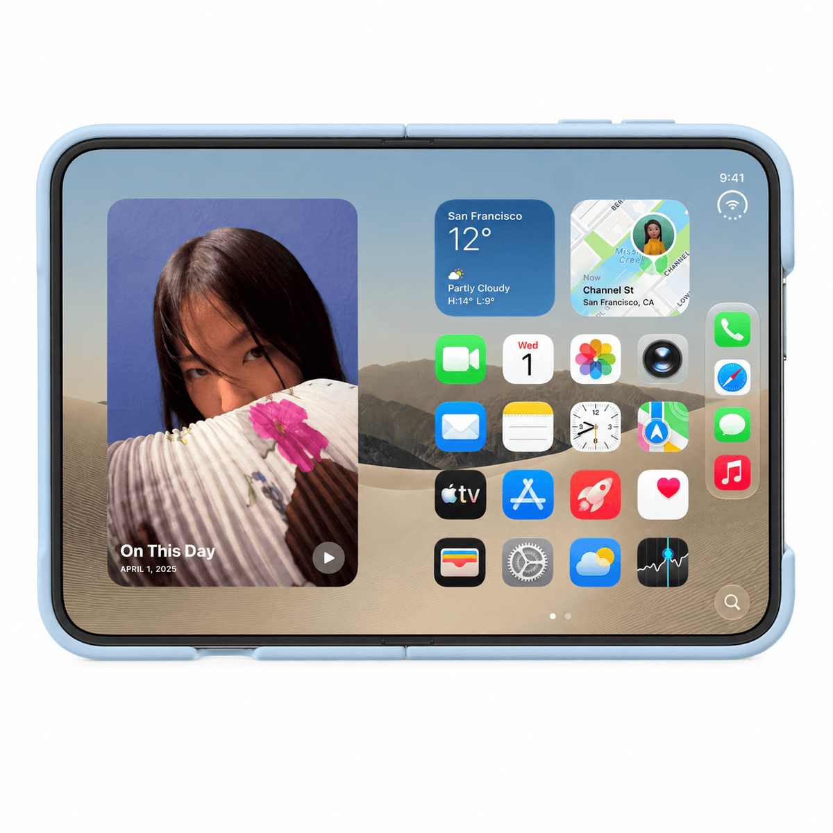 iPhone Duo Sky Blue Silicone Case with MagSafe