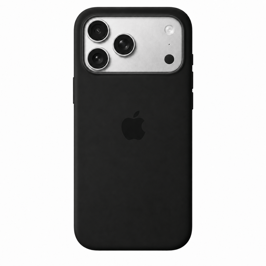 Black iPhone 18 Pro Silicone Case with MagSafe