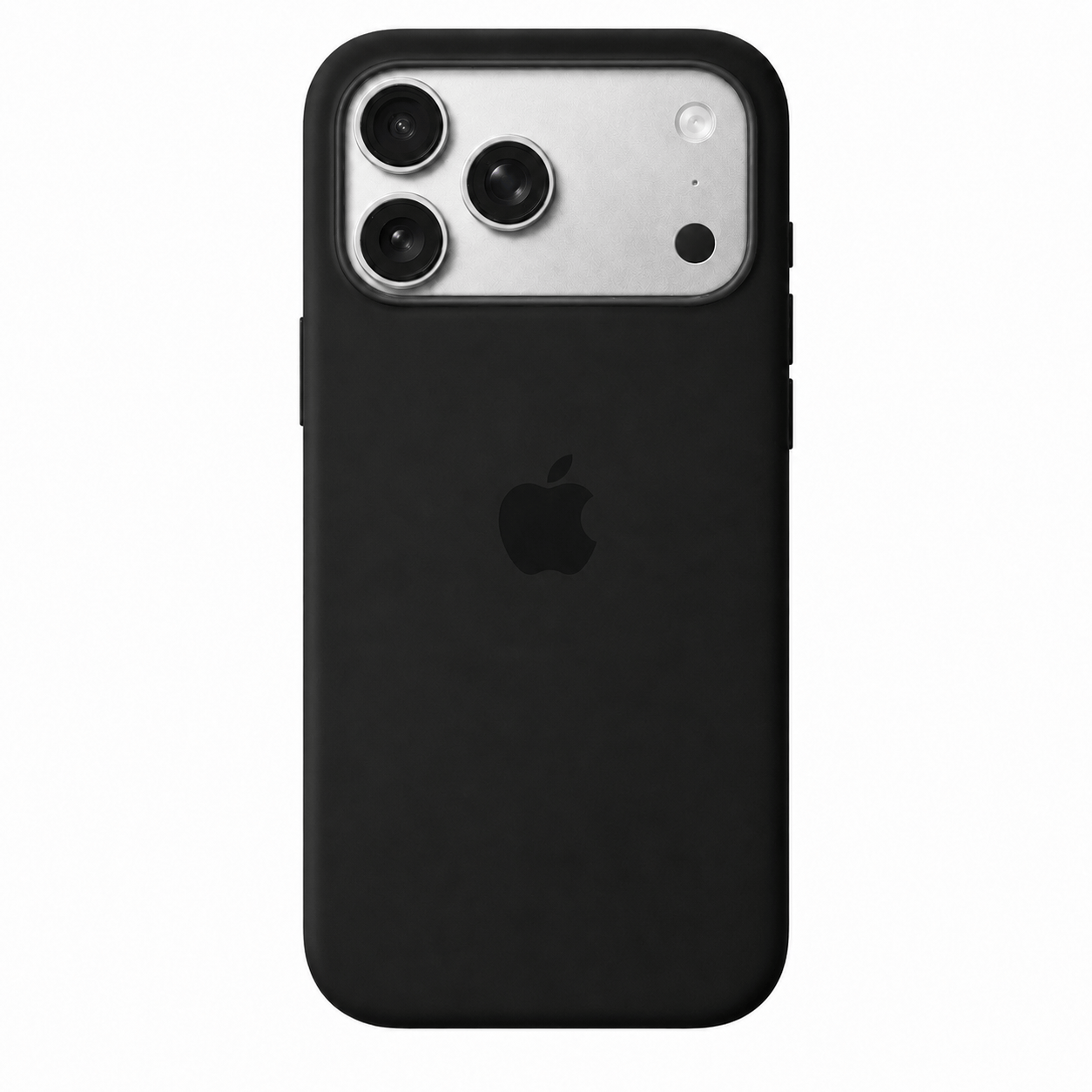 Black iPhone 18 Pro Silicone Case with MagSafe