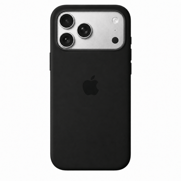 Black iPhone 18 Pro Silicone Case with MagSafe