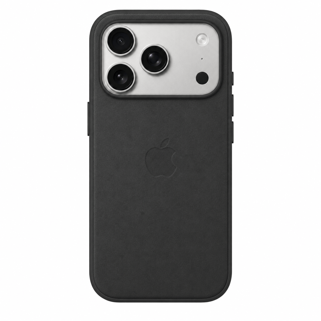 Black iPhone 18 Pro Leather Case with MagSafe