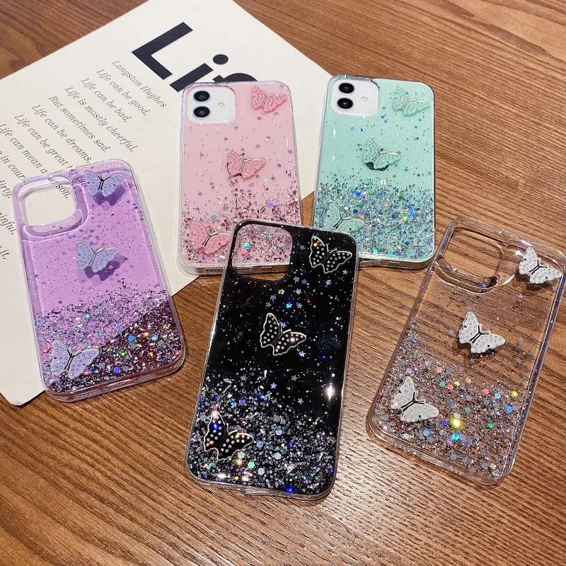 Vogueen Diamond Butterfly Glitter Bling Samsung Case