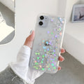 Vogueen Silver / For iPhone 15 Heart Falling Rain iPhone Case