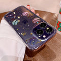 Vogueen Bling Glitter Planet Stars Clear iPhone Case