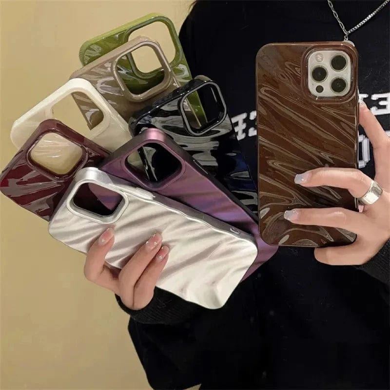 Vogueen RuffleWave Satin iPhone Case