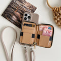 Vogueen Luxury Crossbody Wallet Leather iPhone Case