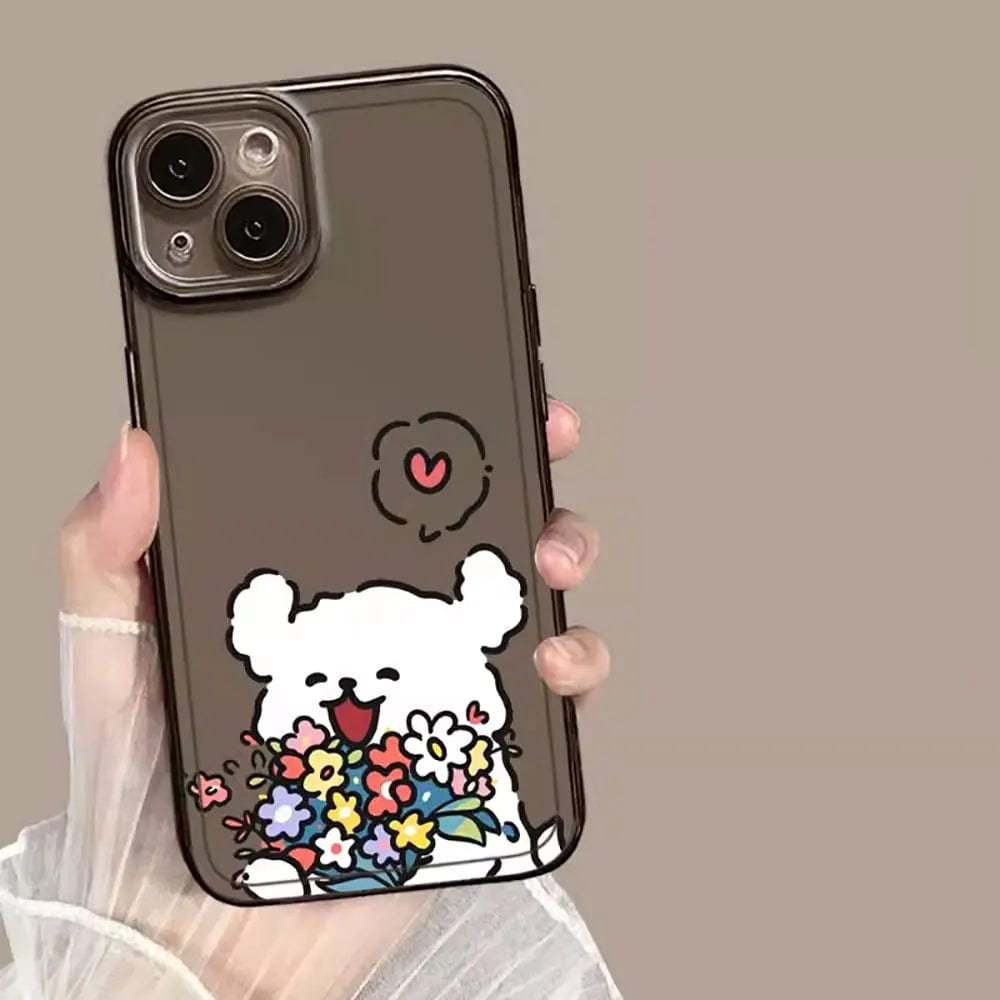Cute Cartoon Dog Couple iPhone Case  Vogueen