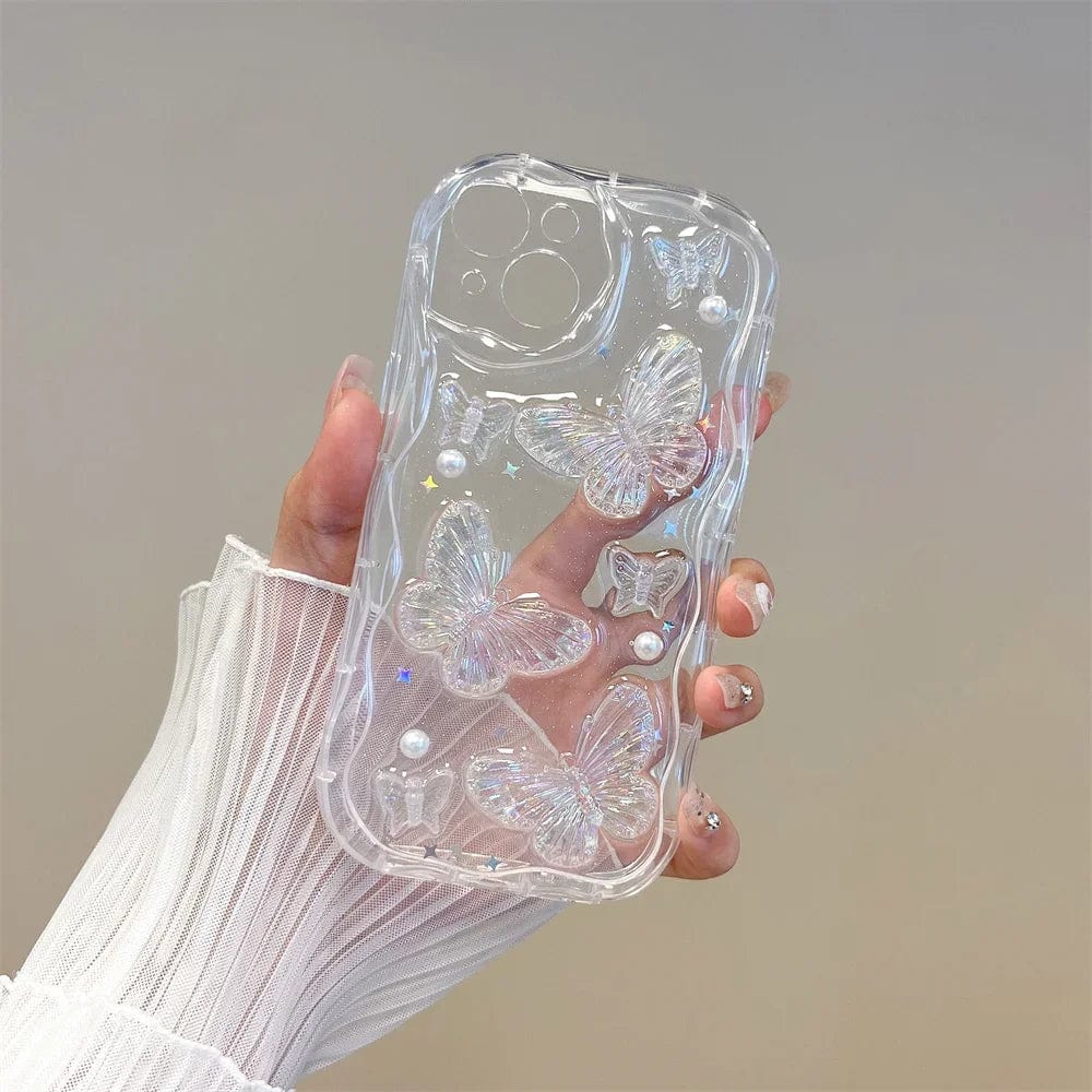 3D Butterfly Crystal Bling Glitter Pearl iPhone Case – Vogueen 3D Butterfly Crystal Bling Glitter Pearl iPhone Case – Vogueen
