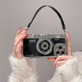 Vogueen Luxury Retro Stereo Camera Lanyard iPhone Case