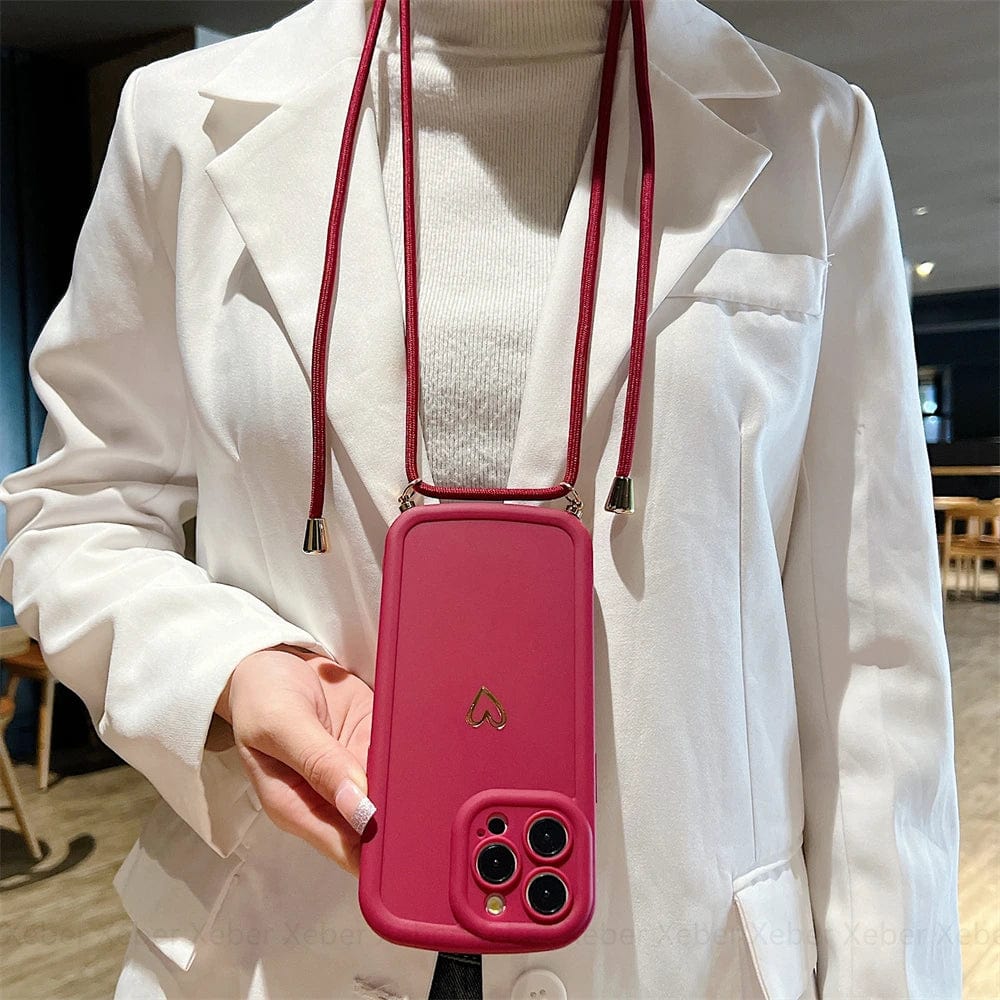 Vogueen HeartLink Crossbody iPhone Case