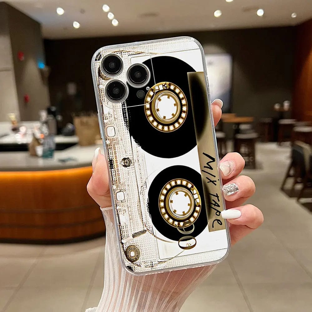 Vogueen Gold / iPhone 15 Pro Max Hot Classical Old Cassette Tape iPhone Case