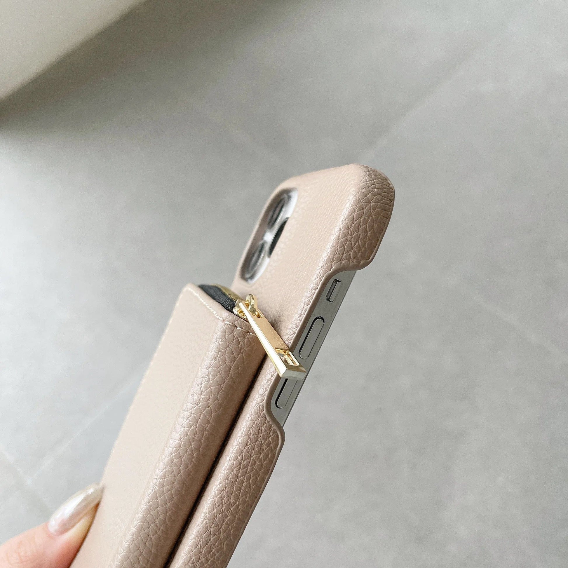 Vogueen Luxury Crossbody Wallet Leather iPhone Case