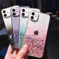 Vogueen Cute Gradient Sequins Clear Glitter iPhone Case