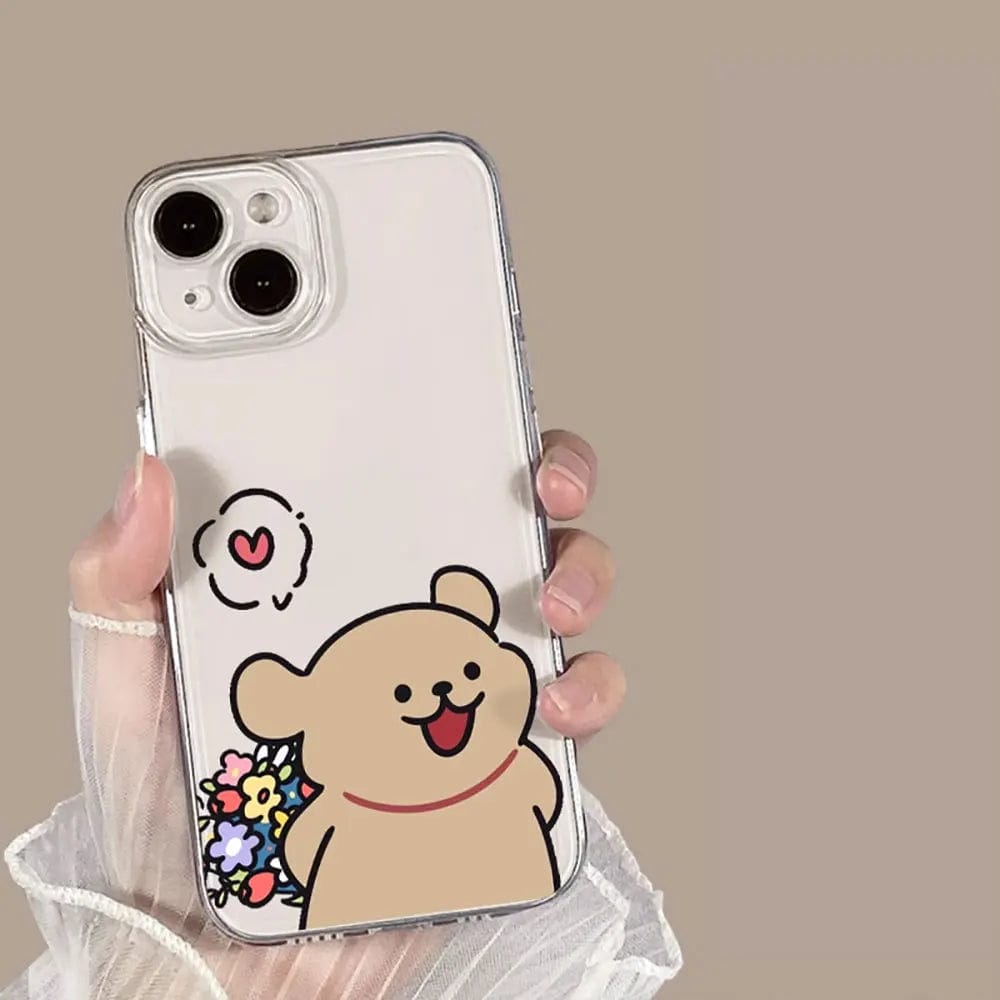 Cute Cartoon Dog Couple iPhone Case – Vogueen