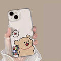 Vogueen iPhone 15 Pro Max / Style 1 Cute Cartoon Dog Couple iPhone Case