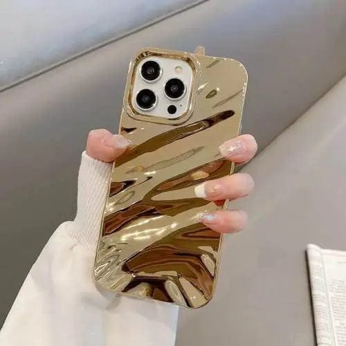 Vogueen Gold / for iphone11 RuffleWave Satin iPhone Case