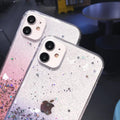 Vogueen Cute Gradient Sequins Clear Glitter iPhone Case