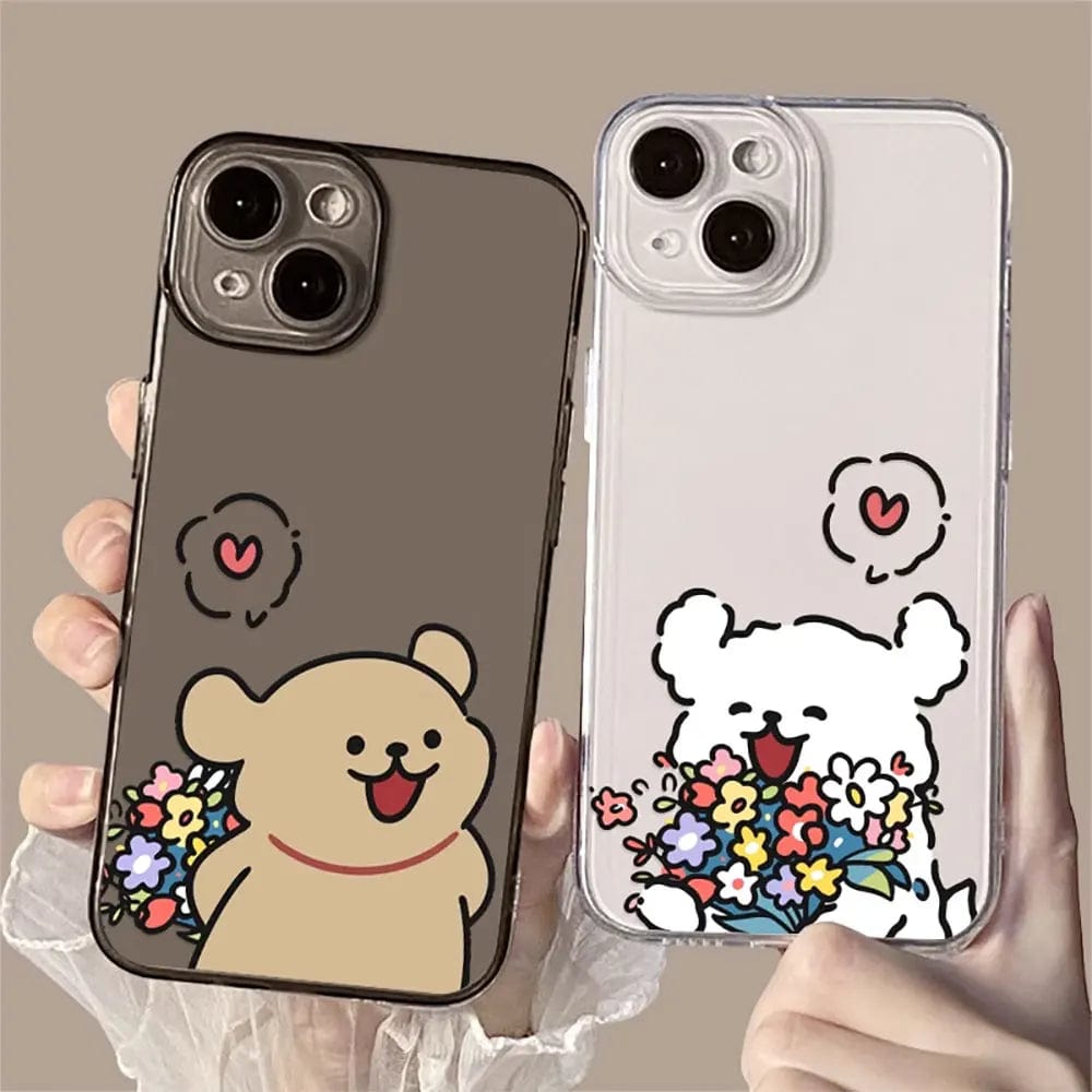 Vogueen Cute Cartoon Dog Couple iPhone Case