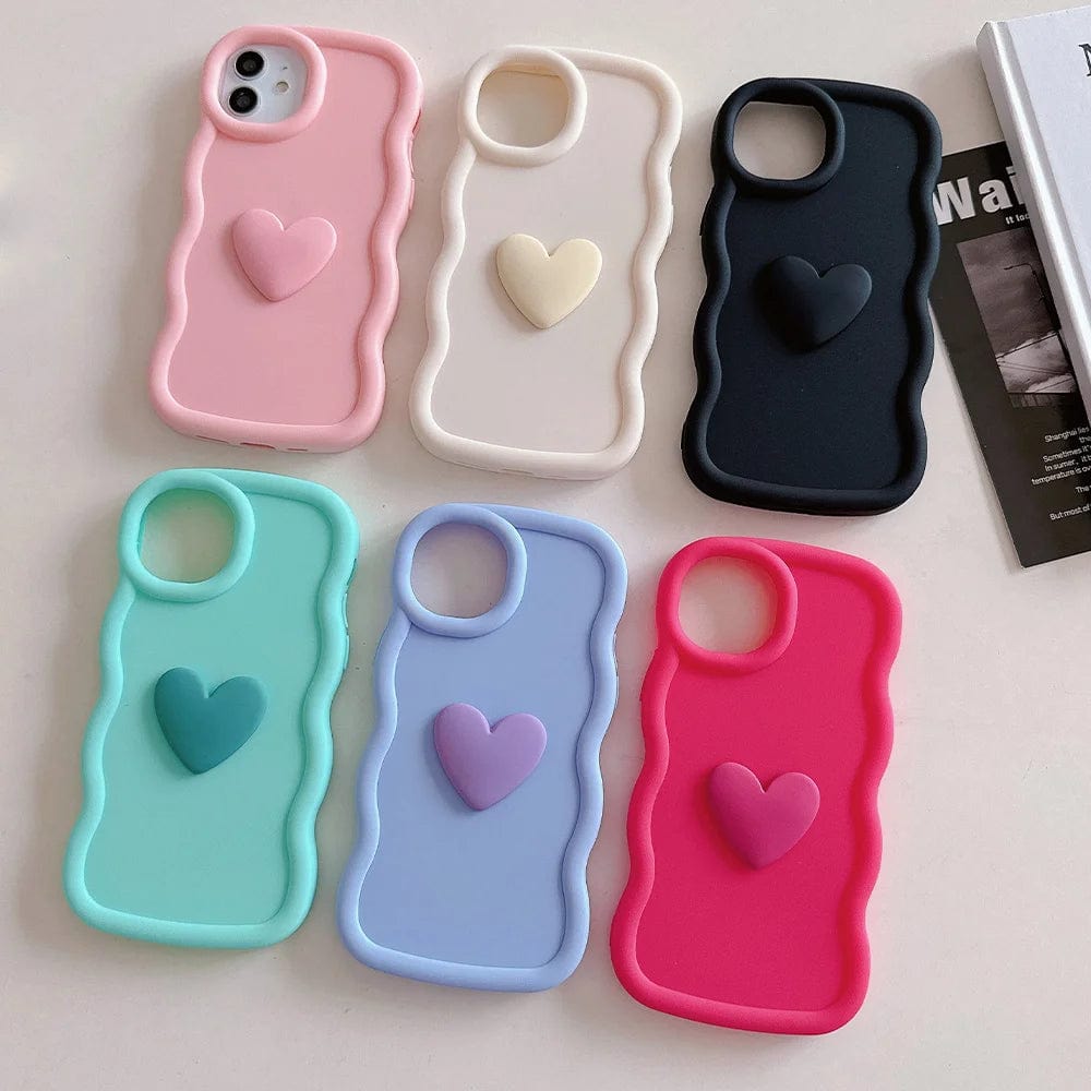 Vogueen 3D Love Heart Wave iPhone Case