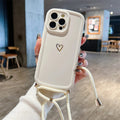 Vogueen White / For iPhone 15 Pro HeartLink Crossbody iPhone Case