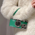 Vogueen Luxury Retro Stereo Camera Lanyard iPhone Case