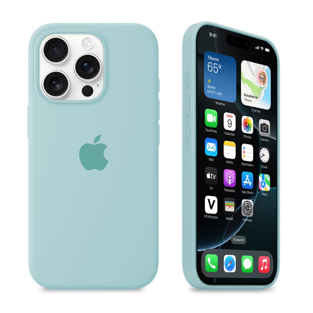 iPhone 16 Pro Glacier Blue Silicone Case