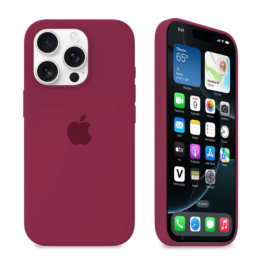 iPhone 16 Pro Rose Red Silicone Case