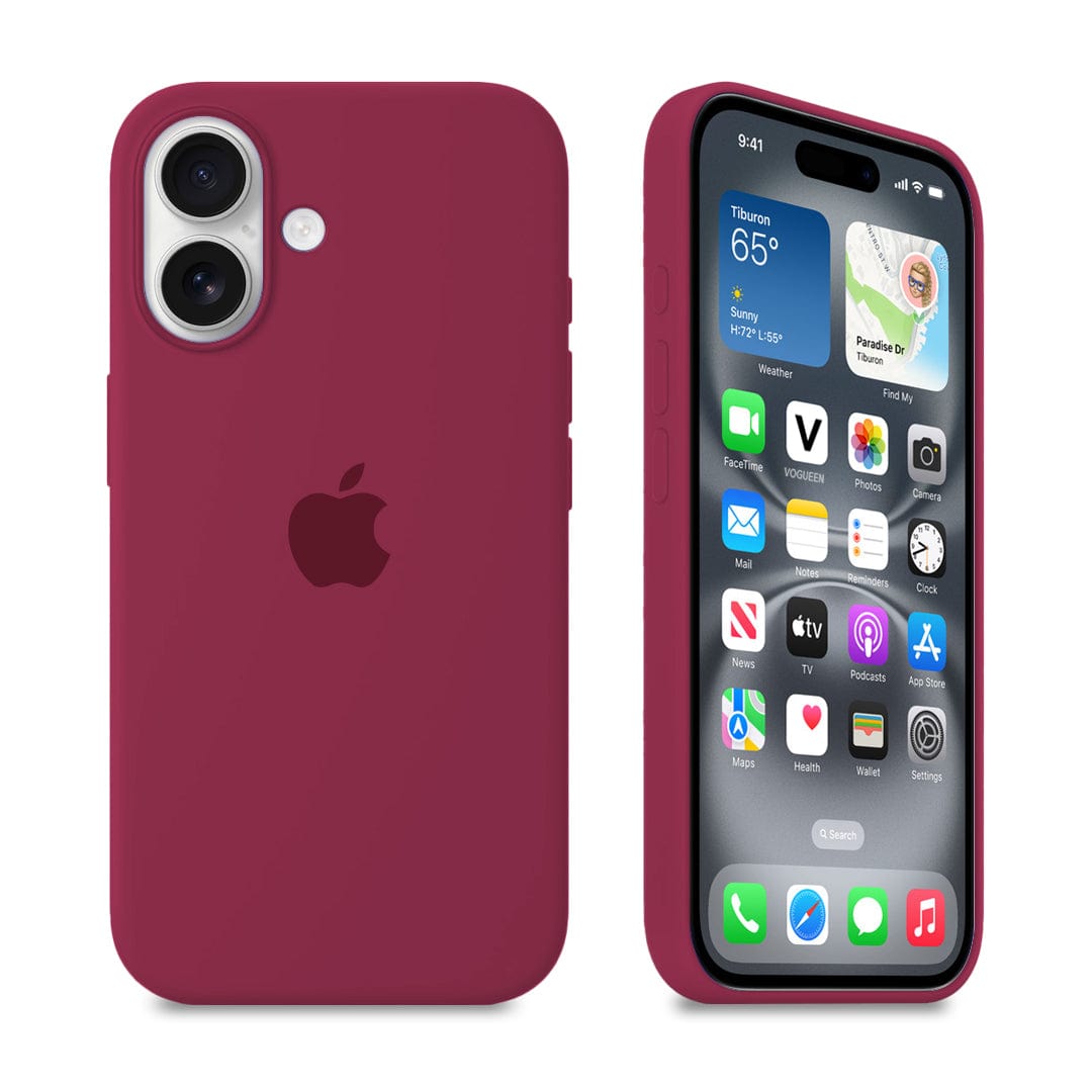 iPhone 16 iPhone Silicone Case (Rose Red)