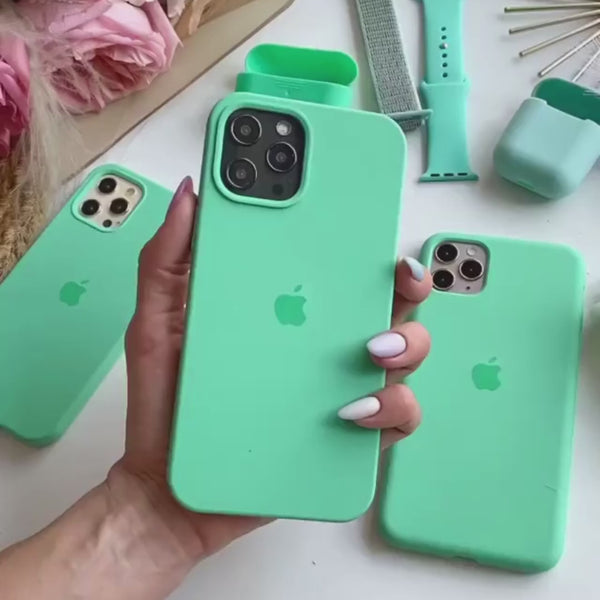 iPhone Silicone Case (Spearmint Green)