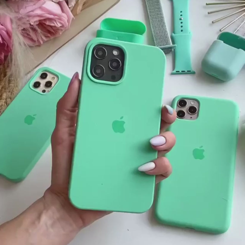 iPhone Silicone Case (Spearmint Green)