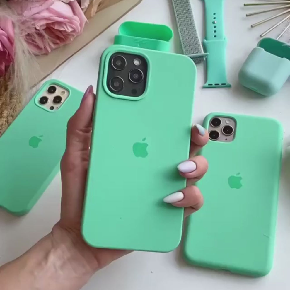 iPhone Silicone Case (Spearmint Green)