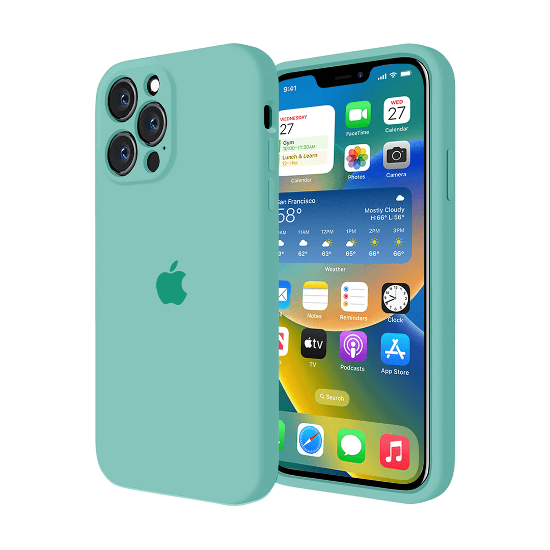 Iphone Camera Protection Silicone Case Spearmint Green 2962