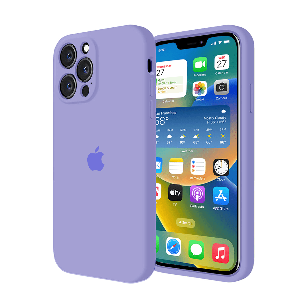 Vogueen iPhone 14 Pro Max iPhone Camera Protection Silicone Case (Lilac)