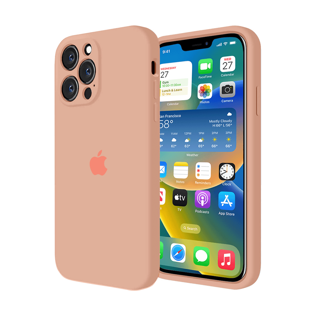 Vogueen iPhone 14 Pro Max iPhone Camera Protection Silicone Case (Begonia)
