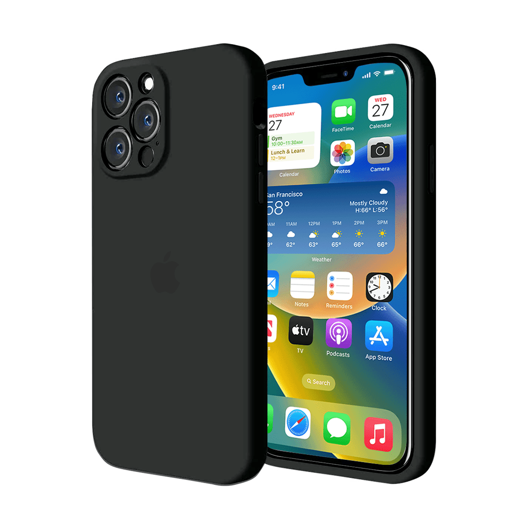 iPhone Camera Protection Silicone Case (Black) – Vogueen