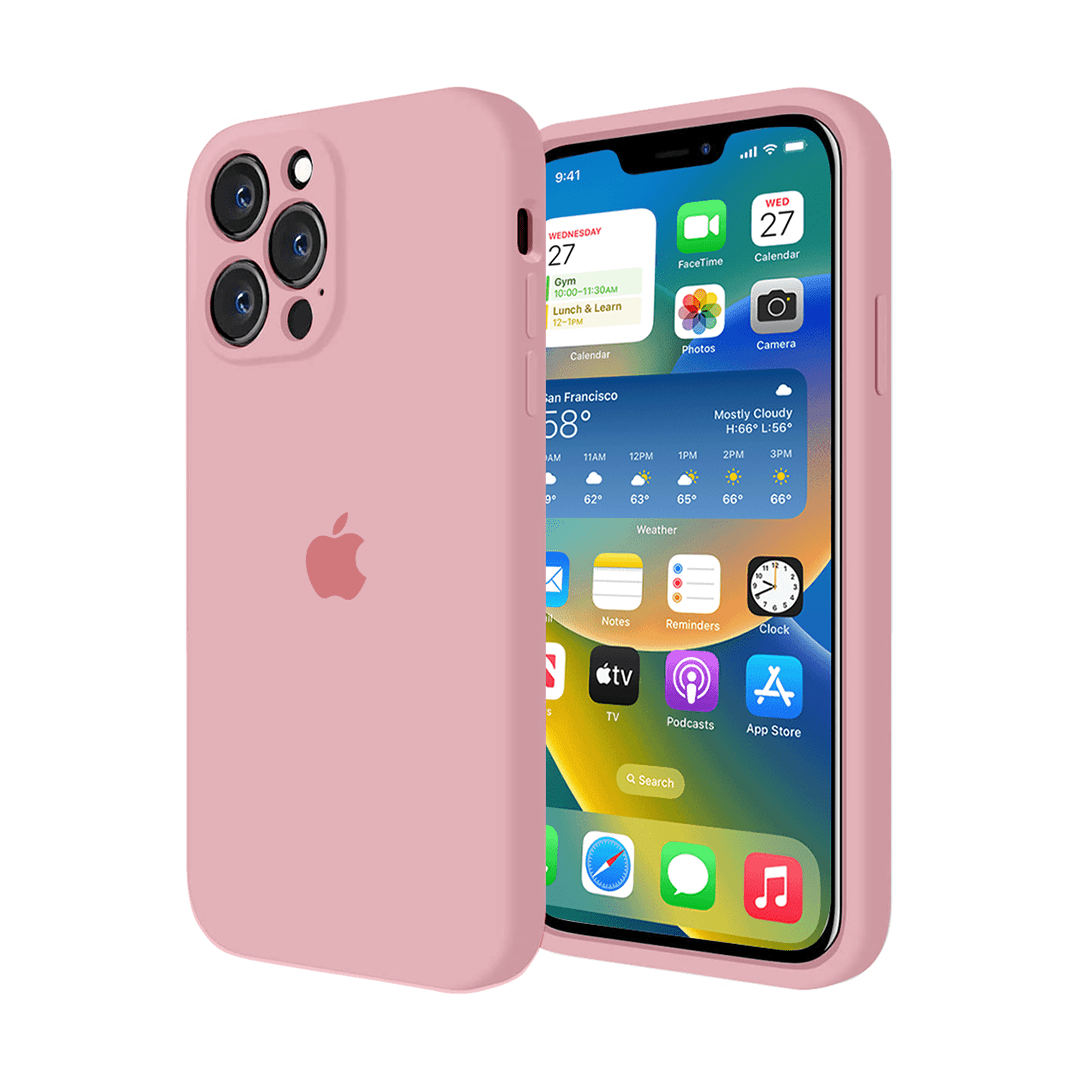 iPhone Camera Protection Silicone Case (Candy Pink)