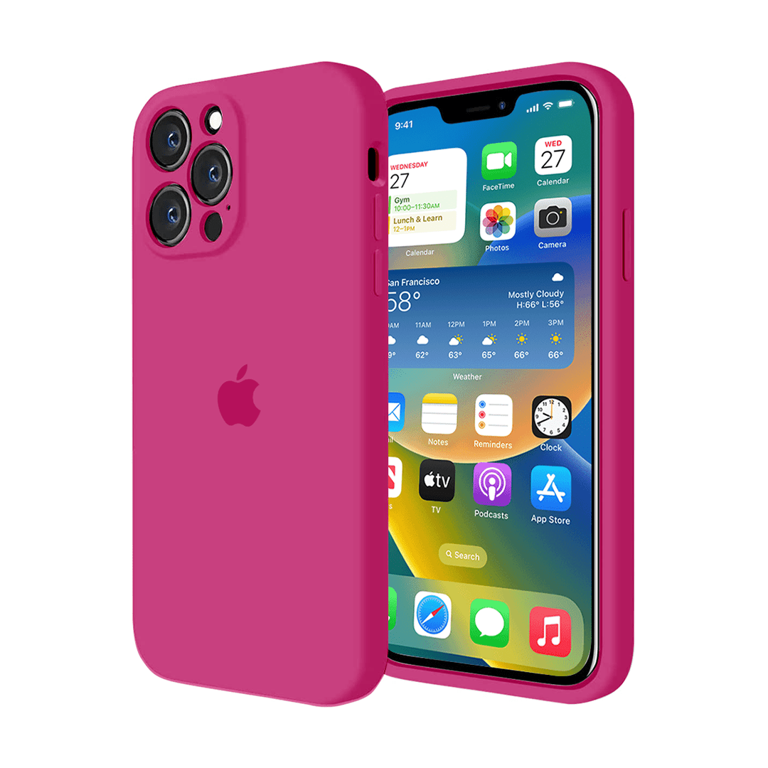 Vogueen iPhone 14 Pro Max iPhone Camera Protection Silicone Case (Dragon Fruit)