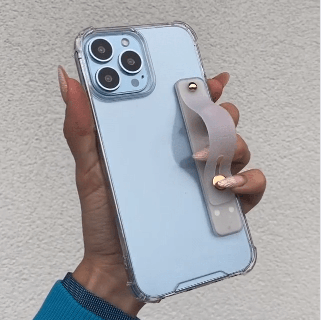 Wrist Strap Transparent iPhone Case – Vogueen - Main Image