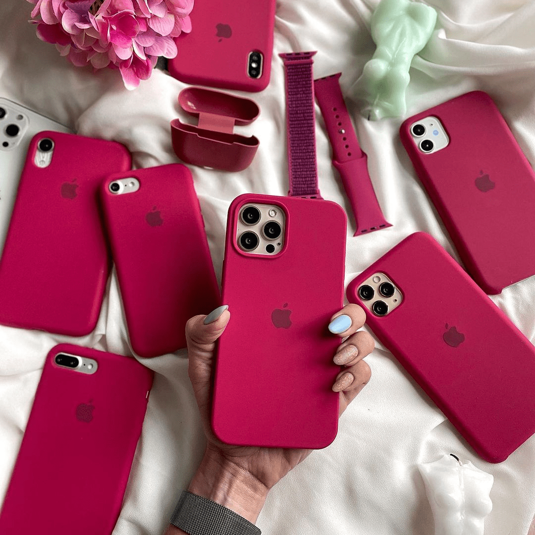 iPhone Silicone Case (Rose Red) - Vogueen Premium iPhone Cases iPhone Silicone Case (Rose Red) - Vogueen Premium iPhone Cases
