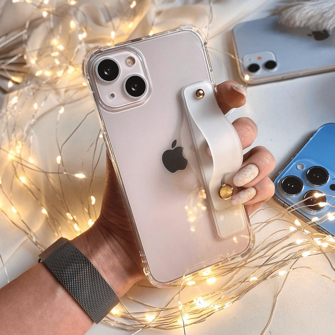 Vogueen iPhone 13 Pro Max Wrist Strap Transparent iPhone Case