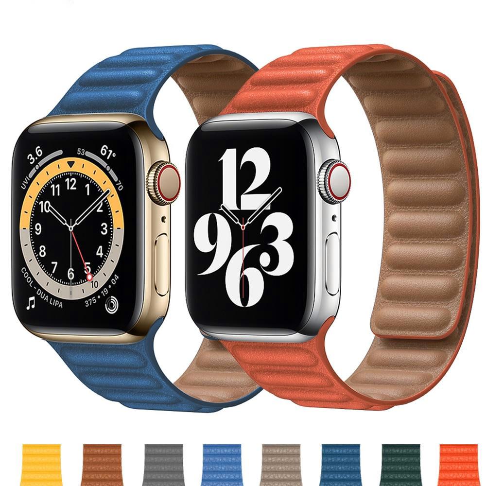 Vogueen Leather Link Apple Watch Bands