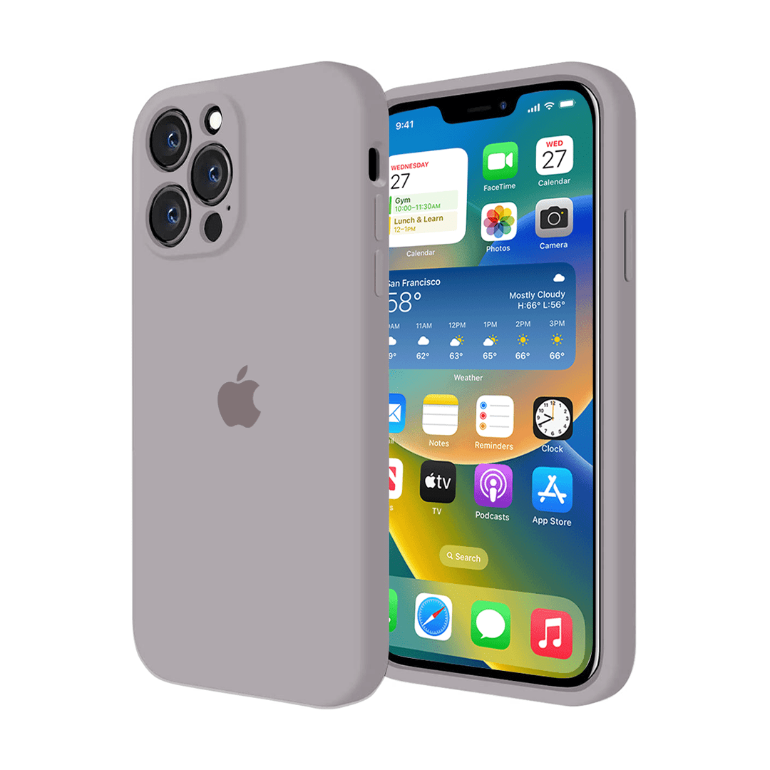 Vogueen iPhone 14 Pro Max iPhone Camera Protection Silicone Case (Lavender)